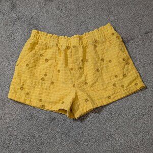 TIME AND TRU Yellow Daisy High Rise Pull-On Shorts; Size XXL (20)
